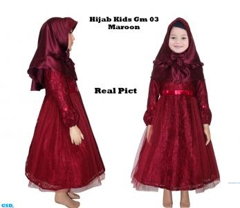 Hijab Kids GM03 maroon