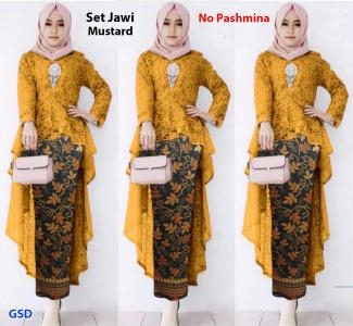 Set jawi brukat navy