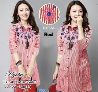 Tunik salur Bordir red