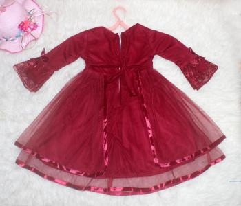 Set Gamis Anak Albi maroon