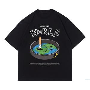 Anetarouca Oversized gasping worldTshirt | Kaos Distro Streetwear Unisex Tee