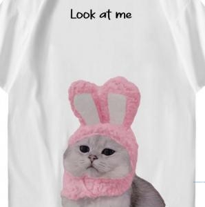 Hi VABA Hi VABA Oversized Look At Me Cat Tshirt 