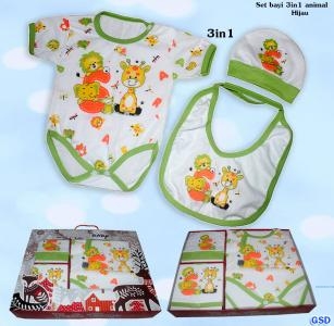 Set Bayi 3in1 Animal Hijau