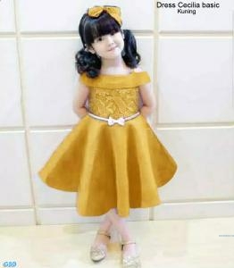 Dress Cecilia basic kuning