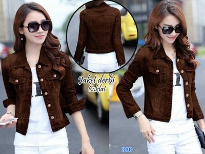 Jaket derbi coklat