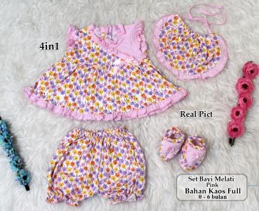 Set Bayi Melati 4in1 pink