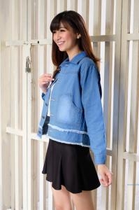 Jaket cherry jeans Biru tua