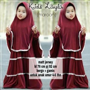 Kids layla maroon-hijab lala kids