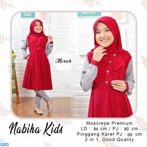 Set Nabiha Kids merah