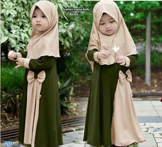 Gamis Nana kids biru muda