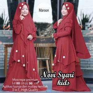 Novi syari kids maroon