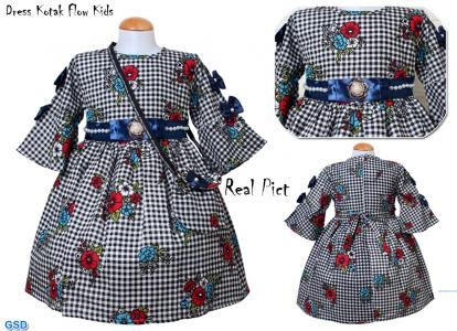 Dress kotak flow kids