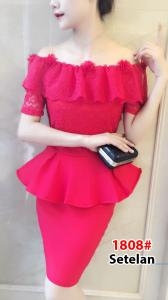 Setelan import 1808 merah