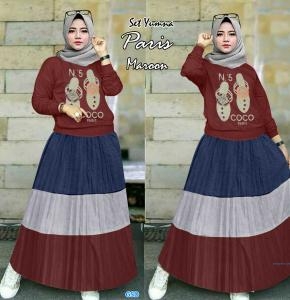 Set Yumna paris maroon