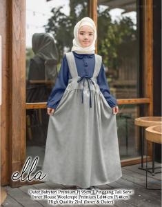 Gamis Ella kids maroon