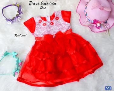 Dress kids lulu red