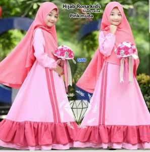 Hijab Rona kids pink muda-hijab raina