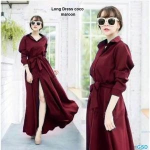 Long dress coco maroon