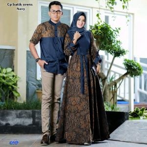 Cp batik oren navy