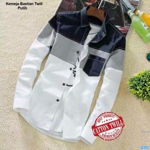 Kemeja Bastian twill putih