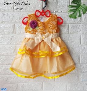 Dress kids siska pink muda