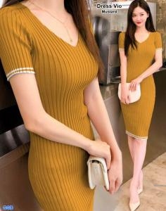 Dress vio mustard