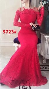 Longdress import 9723 merah