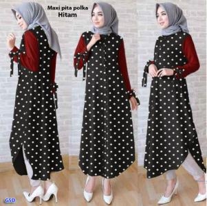 Maxi pita polka navy