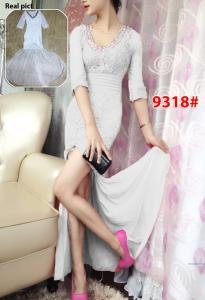 Dress import 9318 putih