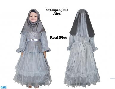 Set Hijab J568 Abu