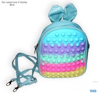 Tas Ransel Pop it bunny biru