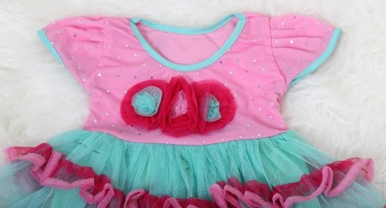 Dress kids peony pink