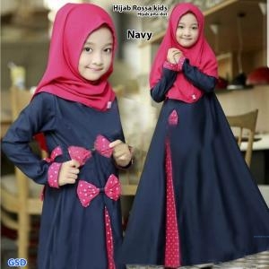 Hijab rossa kids navy-hijab pita dot