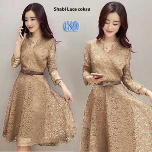 Dress shabi lace coksu