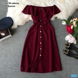 Dress lili sabrina maroon