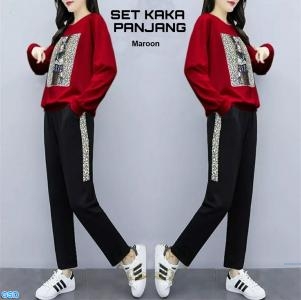 Set Kaka Panjang maroon