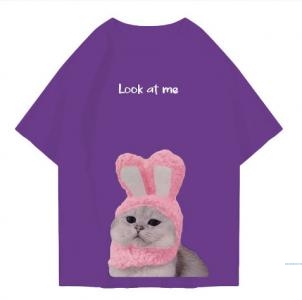 Hi VABA Oversized Look At Me Cat Tshirt | Kaos Streetwear Unisex Tee