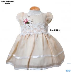 Dress Bayi Nita Krem