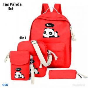 Tas panda 4ini1 red