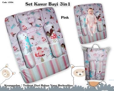 Set Kasur Bayi 3in1 Pink