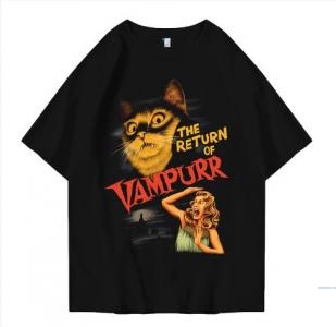 Hi VABA Oversized Cat Vampire Tshirt | Kaos Streetwear Unisex Tee