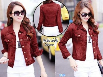 Jaket derbi maroon