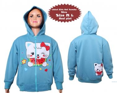 Jaket Cat Semangka biru