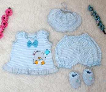 Set bayi salur guin 4in1 biru