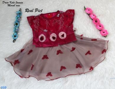 Dress Kids Jasmin Merah rose