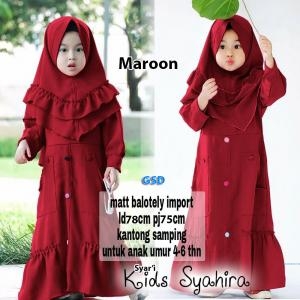 Syari syahira kids maroon