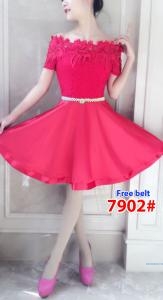 Mini dress import 7902 red