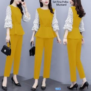 Set Fina Polka Mustard