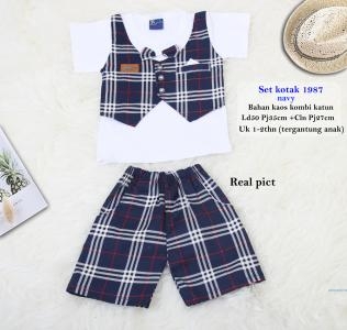 Set kotak 1987 navy