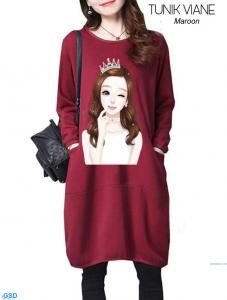 Tunik Viane maroon